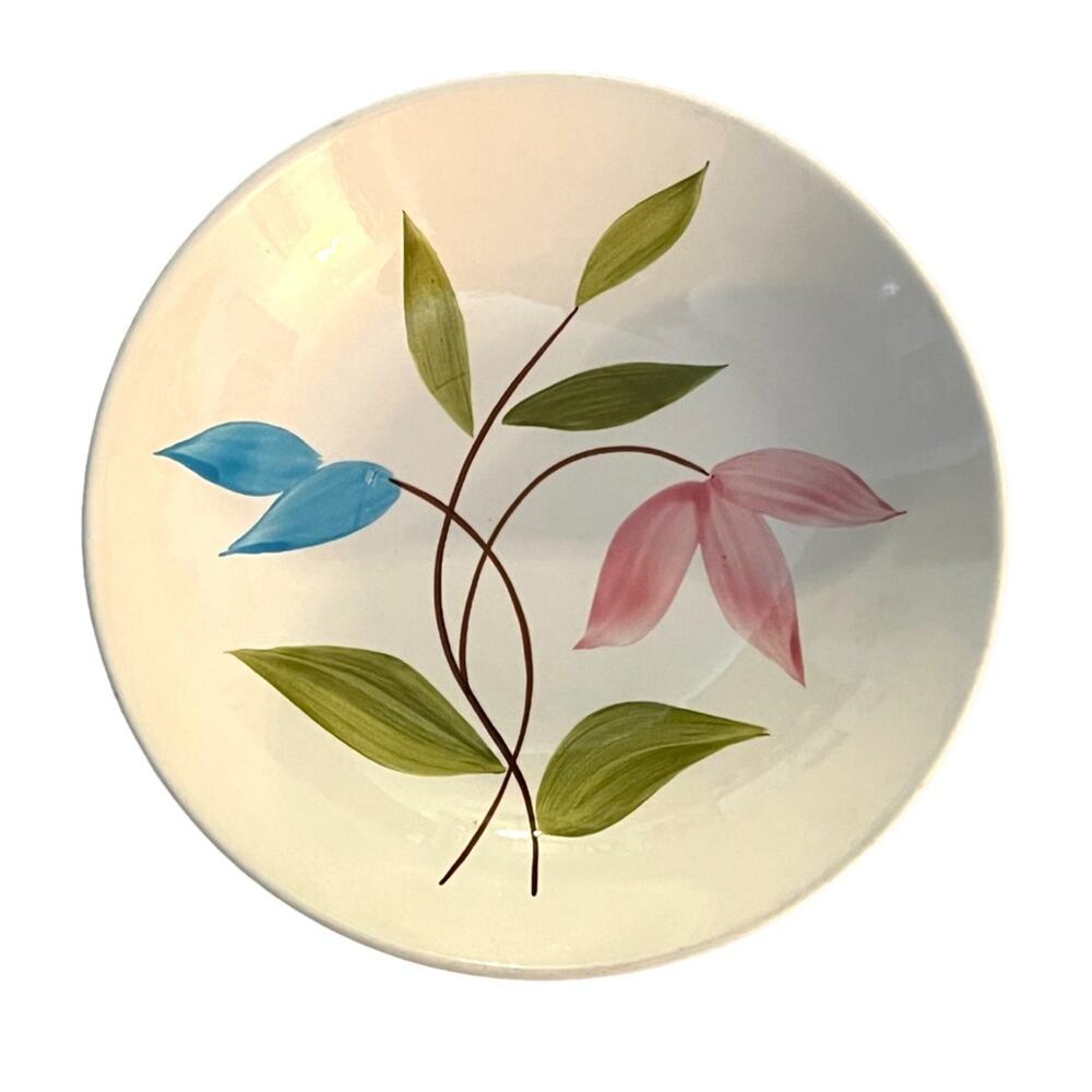 MCM Hand Painted Pink Blue Green Flower Bowl Dish Stetson China Co Replacement